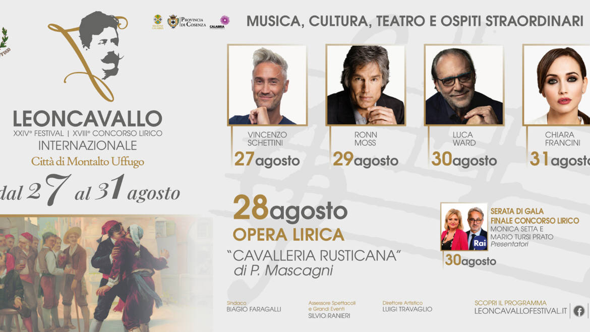 Montalto Uffugo celebra il Maestro: ritorna la magia della grande lirica con il Festival “Ruggiero Leoncavallo”